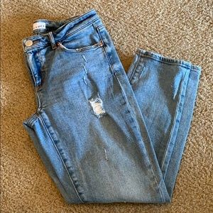 LOFT Curvy Skinny Crop Jeans